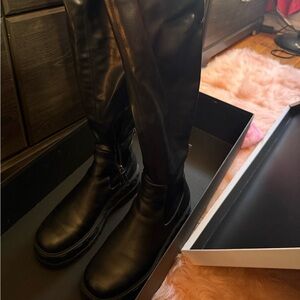 Black Knee-High Boots